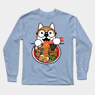 Funny kawaii shiba inu dog Long Sleeve T-Shirt